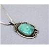 Image 1 : Native American Turquoise Silver Pendant by JR