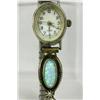 Image 2 : Native American Navajo Silver Opal Watchband