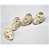 Image 2 : 4 Mexican Carved Bone Day of the Dead Skulls