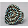 Image 1 : Native American Zuni Turquoise Cluster Bracelet