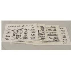 4 Native American Alaskan Placemats by Mayokok