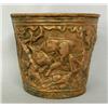 Copper Repousse Bowl with Bull Fighting Scene