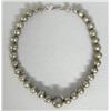 Native American Navajo Silver Bead Choker
