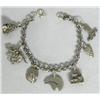 Cowgirl Silver Charm Bracelet