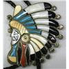 Image 2 : Native American Inlay Chief Bolo Tie