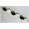 Image 1 : Sterling Silver Jet & MOP Link Bracelet
