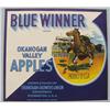 Image 1 : Original 1930's Apple Crate Label ''Blue Winner''