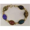 Image 1 : Scarab Etched Stone Link Bracelet