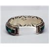 Image 3 : Native American Navajo Malachite Bracelet Hallmark