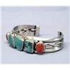 Image 2 : Native American Navajo Carico Turquoise Bracelet