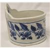 Image 2 : Antique Flow Blue Crock Salt Box