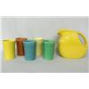 Image 1 : Fiesta Ware Pitcher and 5 Cups