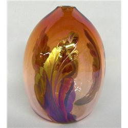 Hand Blown Glass Vase by Douglas Becher, 1998