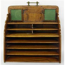Antique Mission Style Desk Organizer