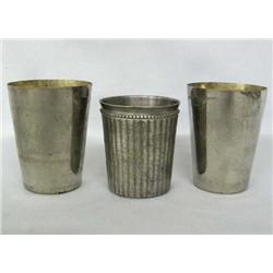 Vintage German & West Indian Silvered Metal Cups
