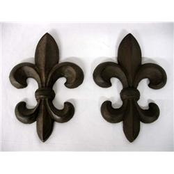 Cast Iron Fleurs de Lis Decorative Art Hangings