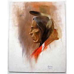 Native American Oil Painting by Chebon Barnoskie