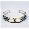 Image 1 : Native American Zuni Bracelet Turquoise & Shell