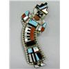 Image 1 : Zuni Silver and Stone to Stone Inlay Kachina Pin