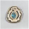 Image 1 : Native American Hopi Silver Turquoise Pin