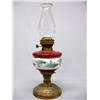 Antique Kerosene Lamp with Hand Painted Base