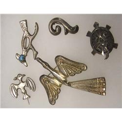 Vintage Native American Navajo Silver Pins