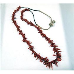 Native American Navajo Coral Necklace