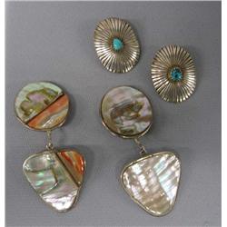 1980's Southwestern Clip On Earrings