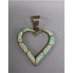 Native American Zuni Heart Pendant