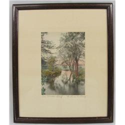 1910 Hand Tinted Print by Wallace Nutting
