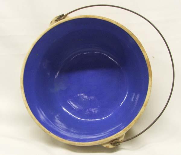 Antique Crock Bowl With Handle