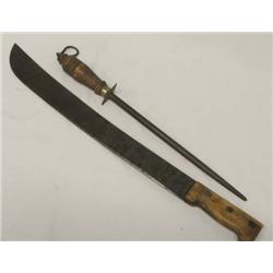English Machete And Sharpener Tool