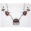 Native American Zuni Coral Necklace and Earrings