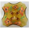 Image 2 : Amber Glass Bowl Handpainted by Kills Thunder