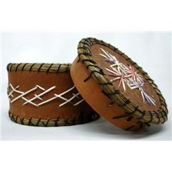 Native American Chippewa Birch Bark Quill Box