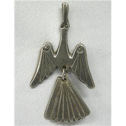 Native American Navajo Sandcast Peyote Bird Pin