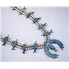 Image 2 : Native American Zuni Petit Point Squash Necklace
