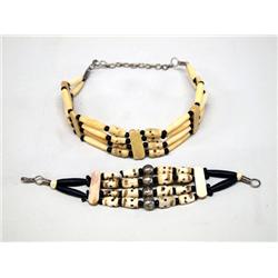 Mexican Day of the Dead Skull Necklace & Bracelet