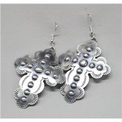 Native American Navajo Silver Earrings by Yazzie