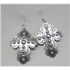 Image 2 : Native American Navajo Silver Earrings by Yazzie