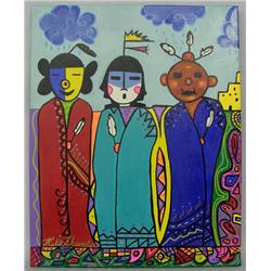 Original Acrylic Painting by Kills Thunder