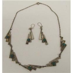 Native American Navajo Malachite Necklace Plus