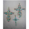 Image 1 : 3 Native American Navajo Cross Pendants