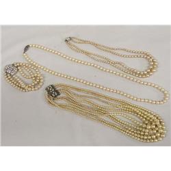 Vintage Estate Synthetic Pearl Jewelry
