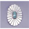 Image 1 : Native American Navajo Silver Turquoise Buckle