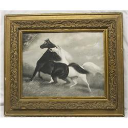 Antique Framed Horse Print