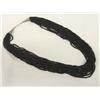 Southwestern 30 Strand Black Seed Bead Necklace