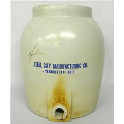 Vintage Steel City Crock with Spigot Hole