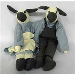 Pair of Cloth Lamb Dolls