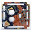 Image 1 : Enameled Reversible Southwestern Outlet Cover